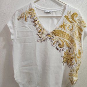 ZARA Collection Blouse Top With Beautiful Pattern, Size M